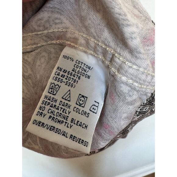 Tommy Hilfiger Paisley Print Jacket Shacket Button Down Brown Women's Sz XL - Picture 7 of 8